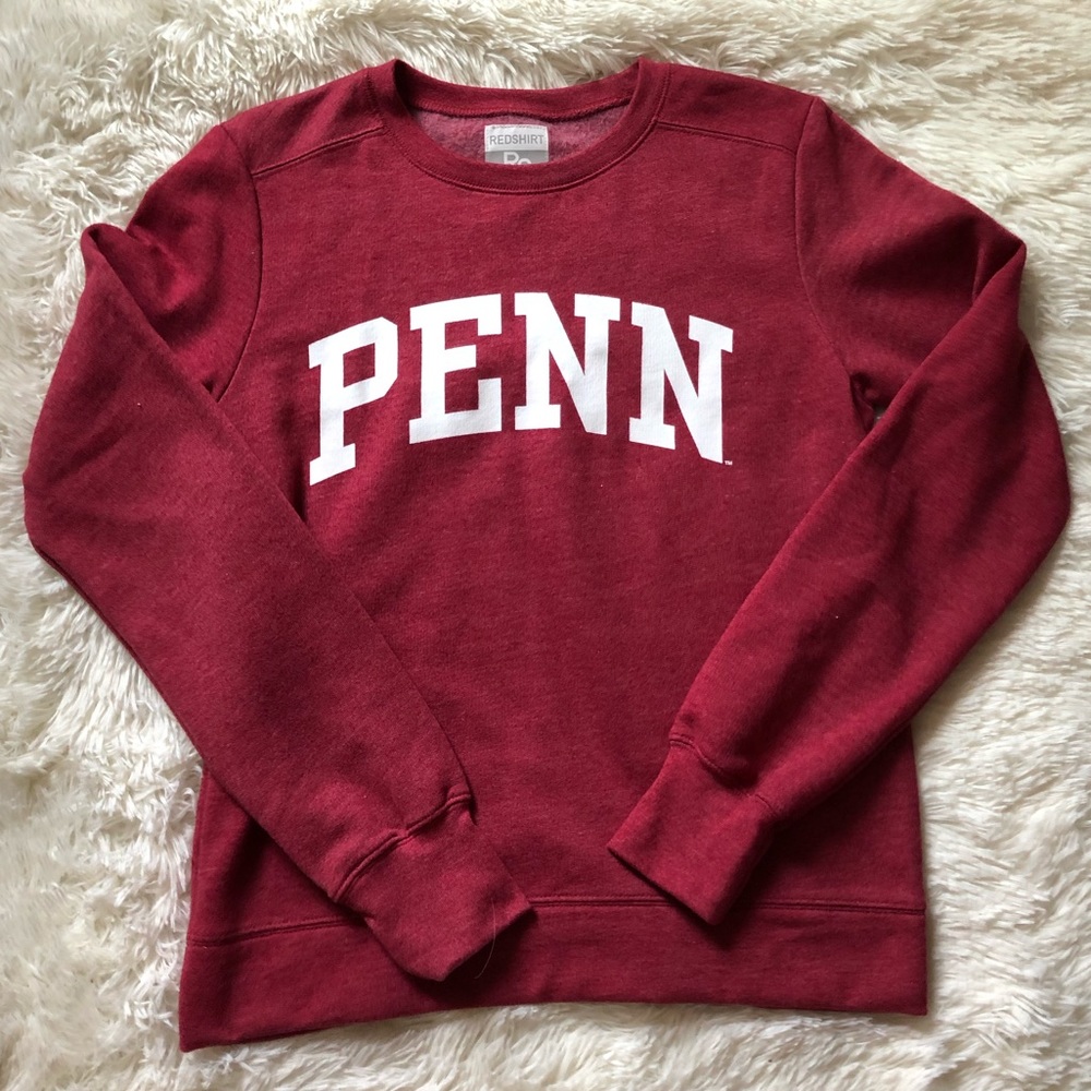Penn Quakers Red Shirt Classic Crew Sweatshirt
